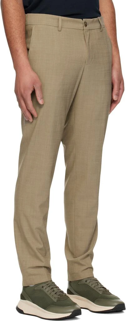 Hugo Boss Beige Washable Slim-Fit Wool Blend Trousers 2