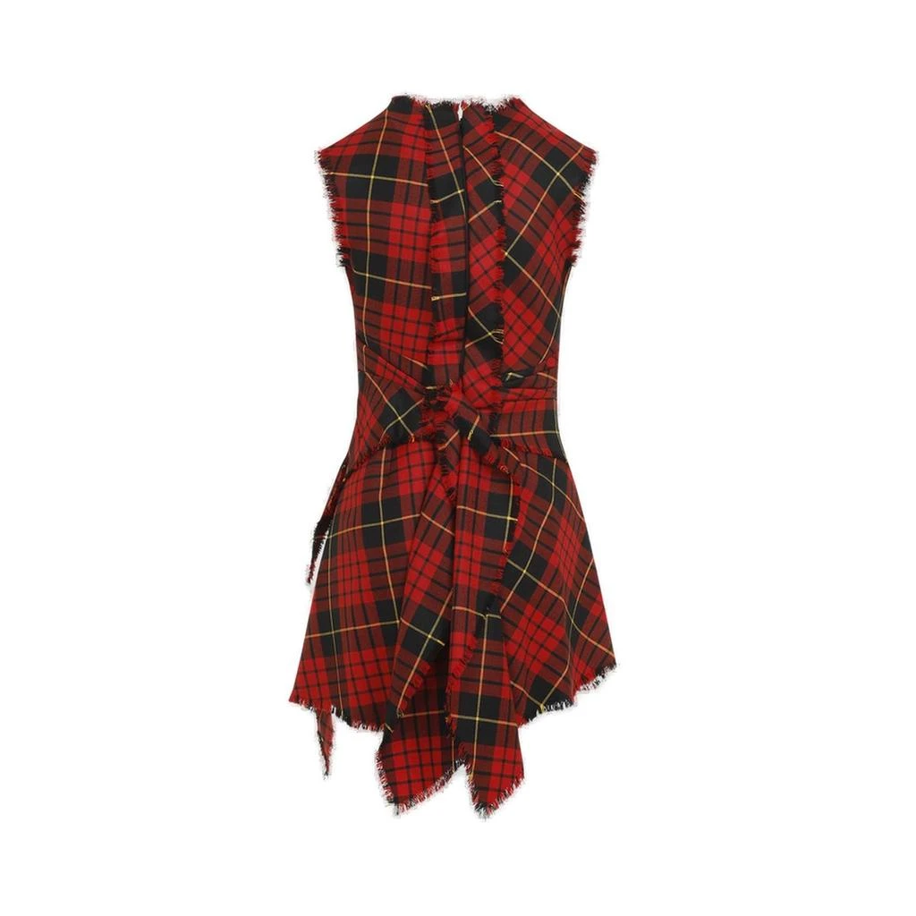 Alexander McQueen Alexander McQueen Fray-Detailed Sleeveless Mini Dress 2