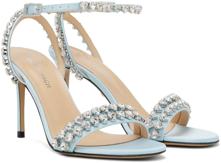 Mach & Mach Blue Audrey 95 Heeled Sandals 4