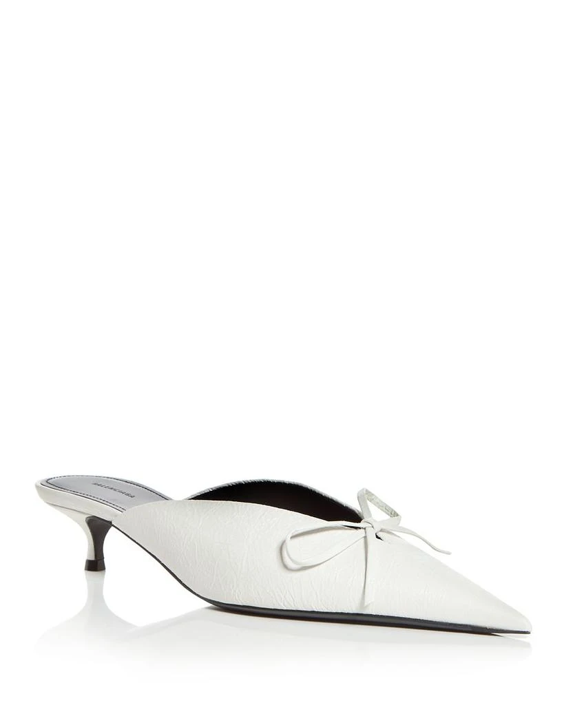Balenciaga Women's Knife Bow Kitten Heel Mules 1