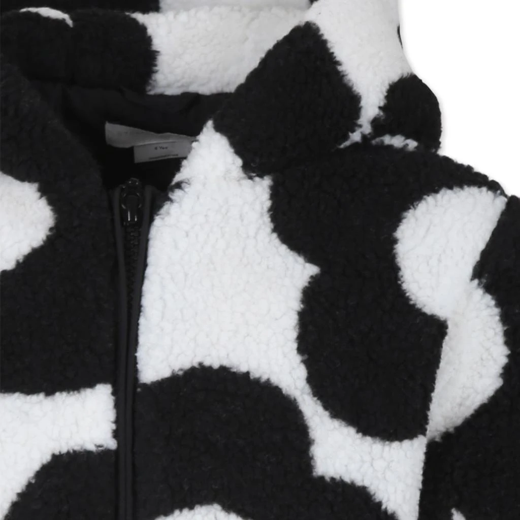 Stella McCartney White Coat For Girl With Black Flowers 3