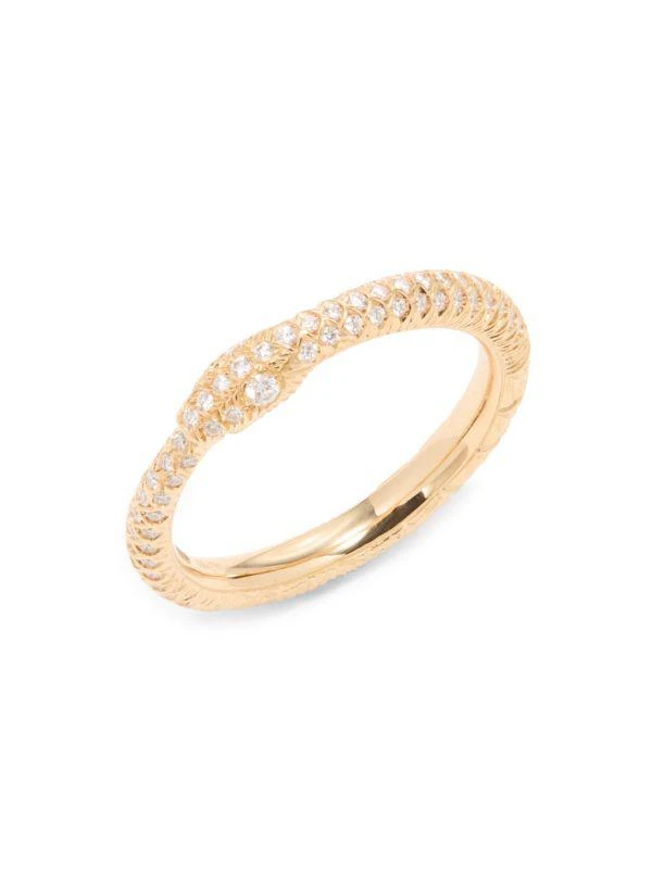 Gucci Ouroboros 18K Yellow Gold & 0.24 TCW Diamond Ring 1