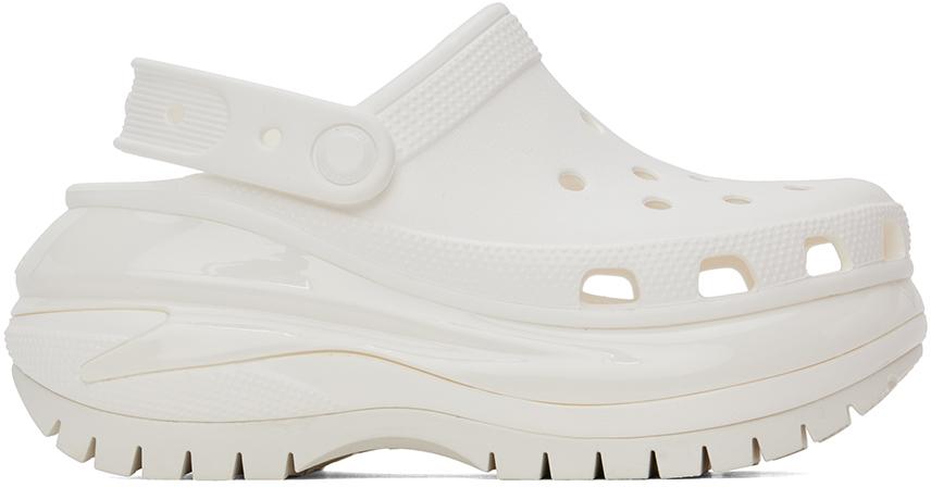 Crocs White Mega Crush Clogs