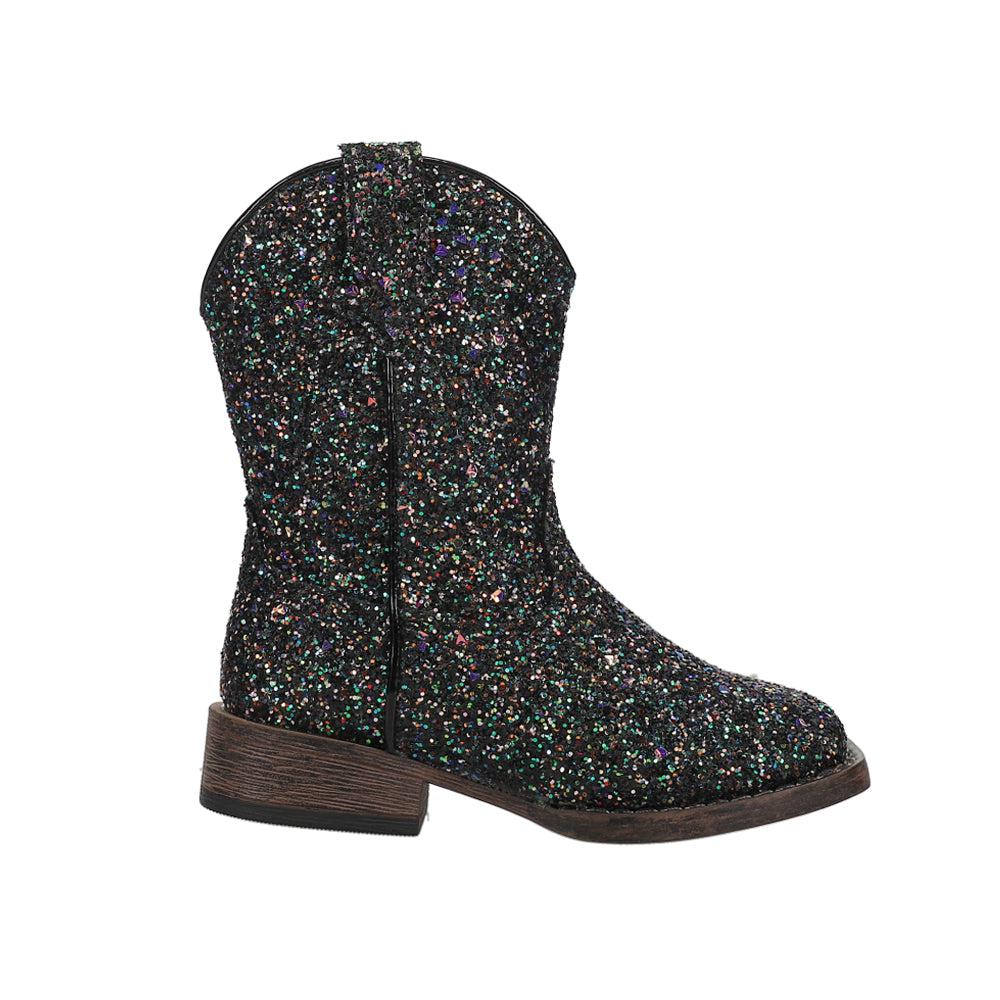 Roper Glitter Galore Square Toe Cowboy Boots (Toddler)