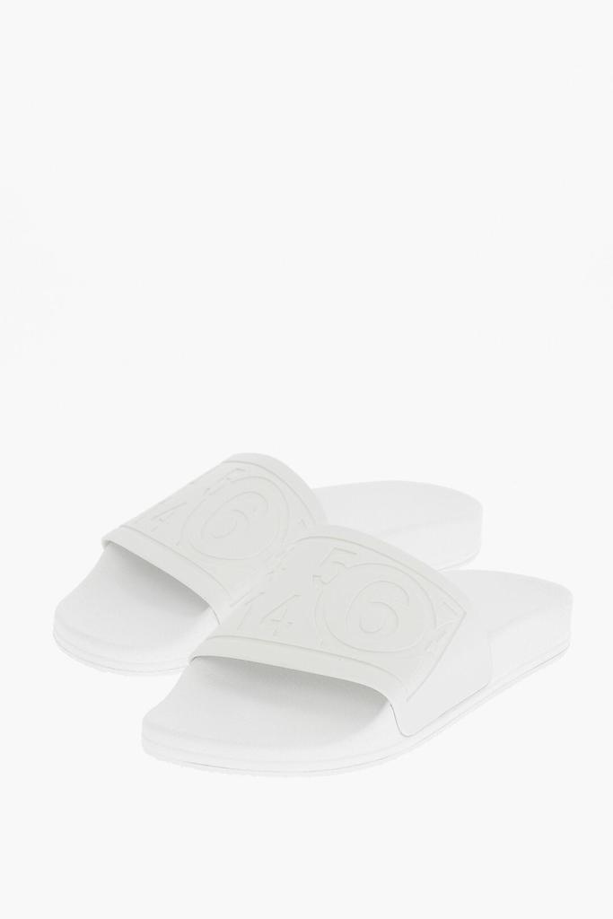 MAISON MARGIELA Maison Margiela MM6 Solid Color Slides with Embossed Logo