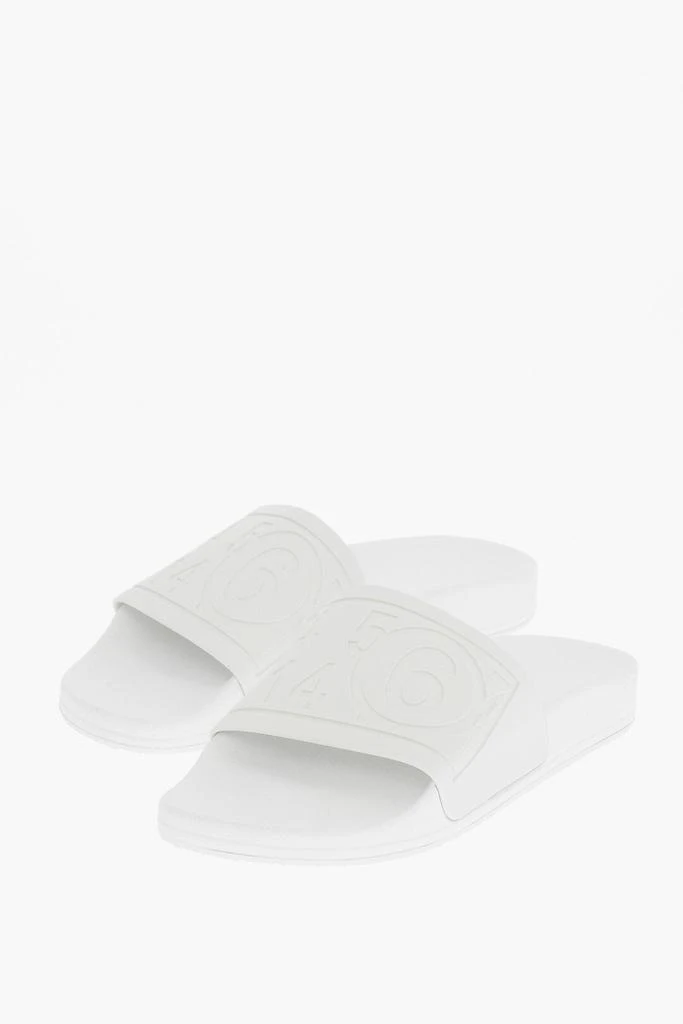 MAISON MARGIELA Maison Margiela MM6 Solid Color Slides with Embossed Logo 1