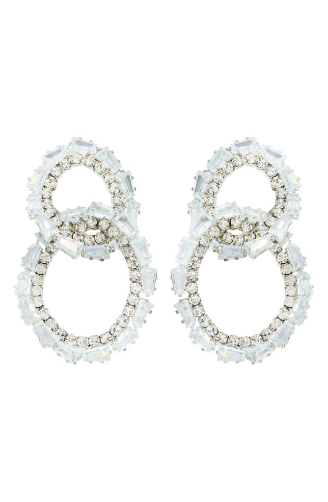 Panacea Crystal Lined Link Drop Earrings