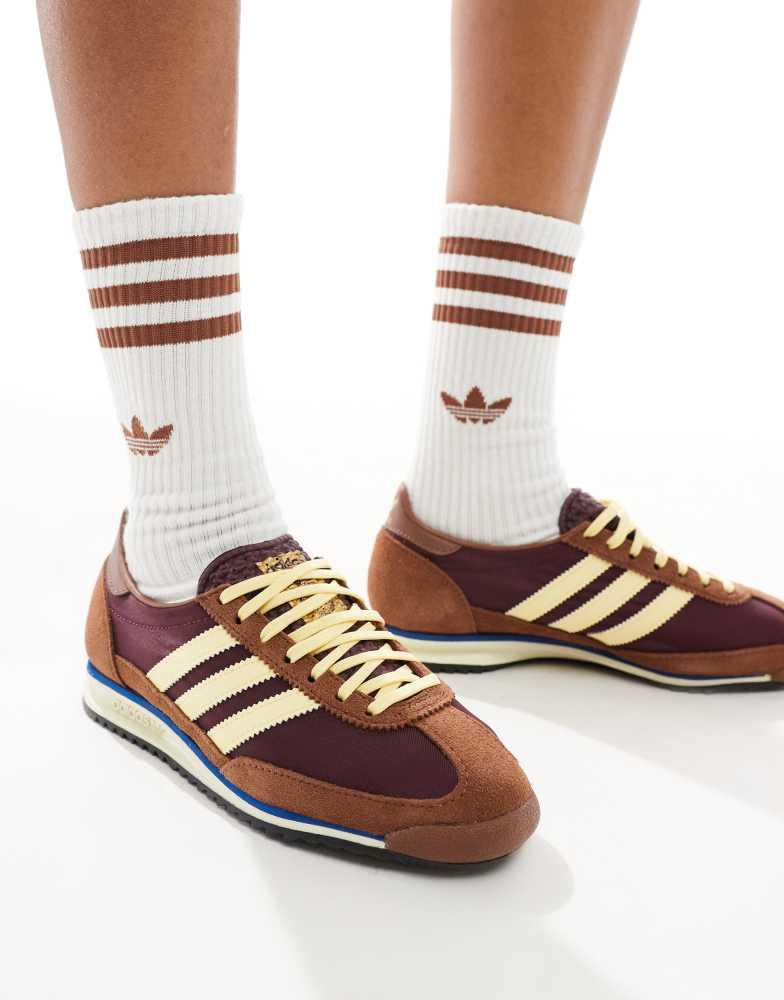 Adidas adidas Originals SL 72 OG trainers in brown and Adidas adidas Originals SL 72 OG trainers in brown and