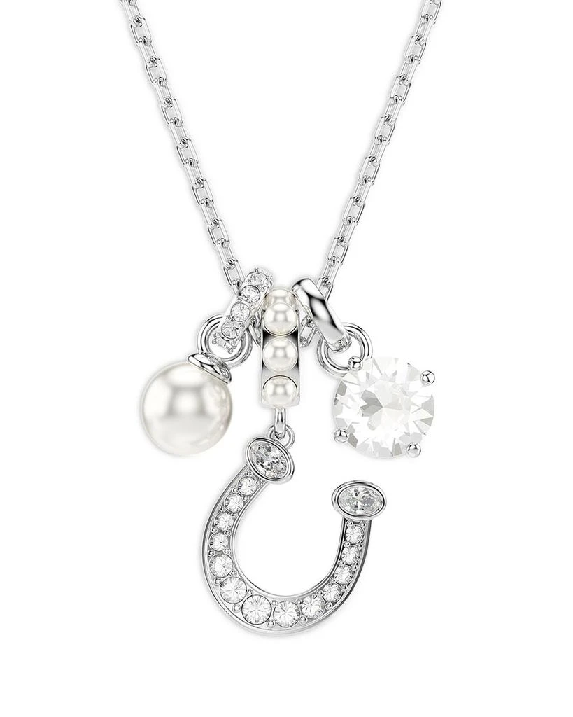 Swarovski Symbolica Mixed Stone Horseshoe Multi Charm Pendant Necklace, 14.87-17.75" 1