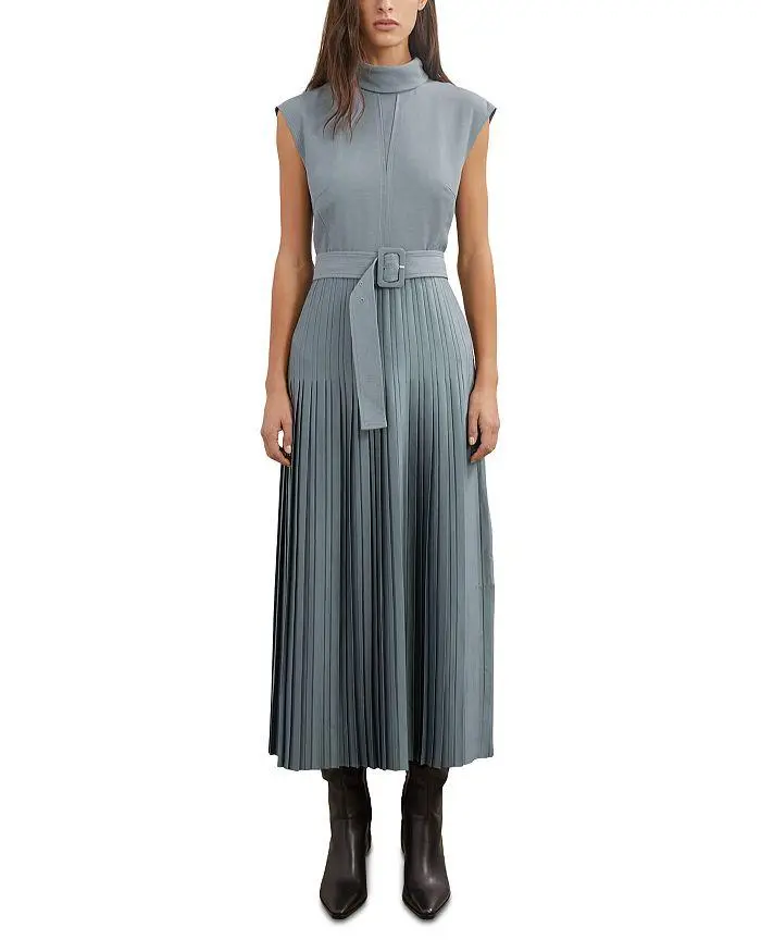 reiss wave craft midi dress Reiss Midi Dress in Blue