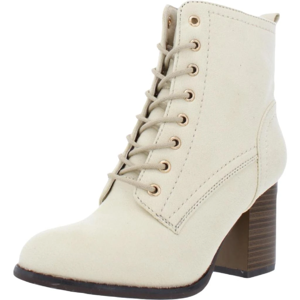 Journee Collection Baylor Womens Faux-Suede Lace-Up Ankle Boots 1