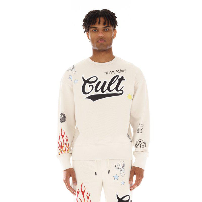 Cult of Individuality Crew Neck Fleece In Graffiti