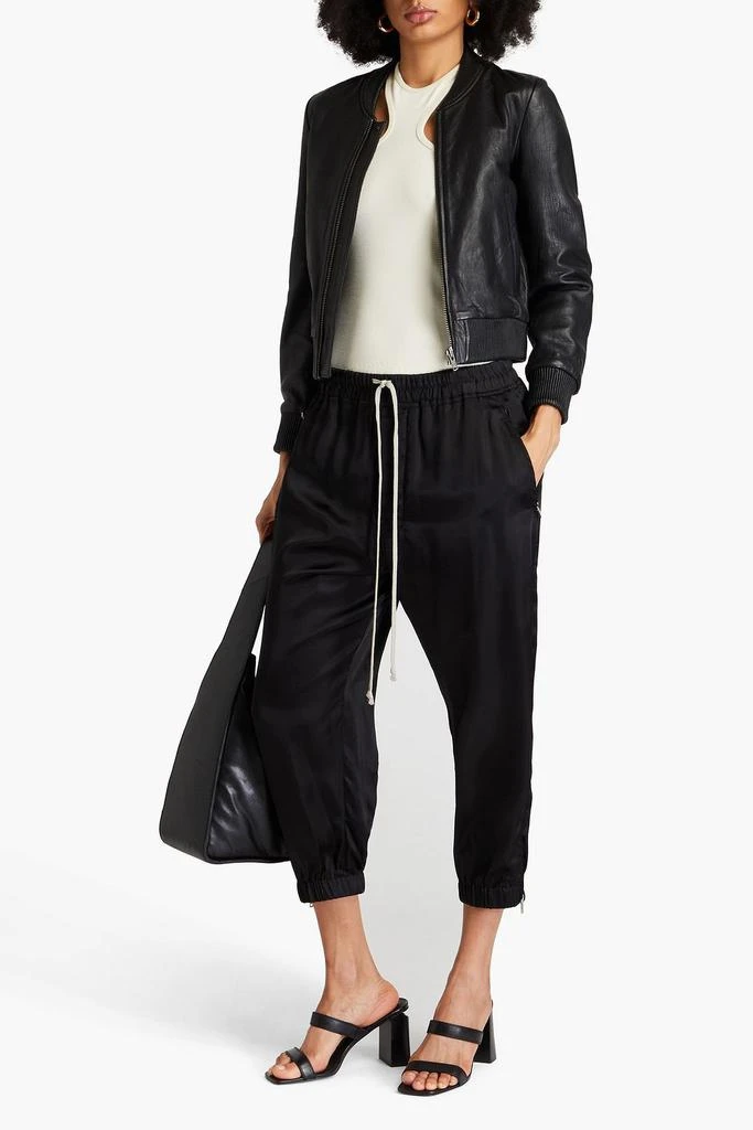 Rick Owens Cropped cupro track pants 2