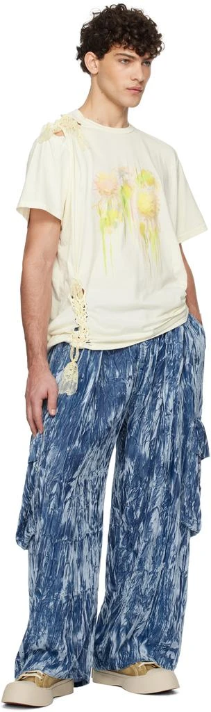 Collina Strada Blue Pleated Cargo Pants 4