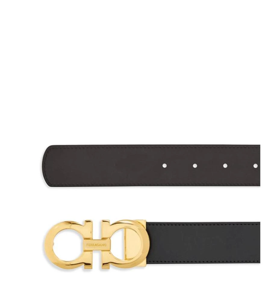 Salvatore Ferragamo Salvatore Men's Double Gancini Reversible Smooth Leather Belt 6