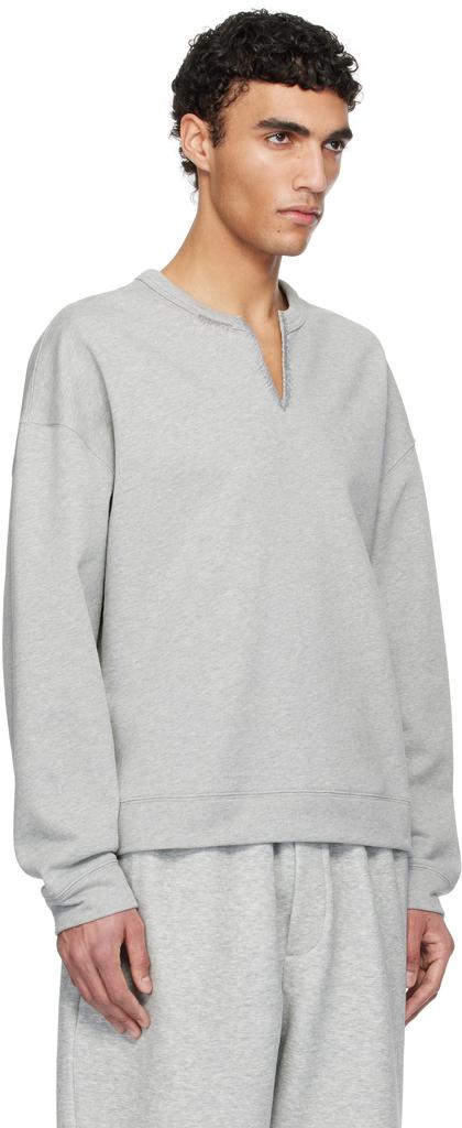 Recto Gray RC Cut & Embroidery Sweatshirt