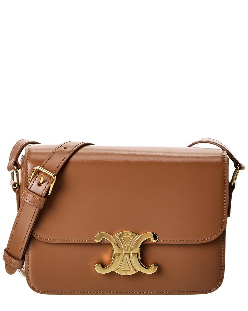 Celine CELINE Teen Triomphe Leather Shoulder Bag - Shoulder