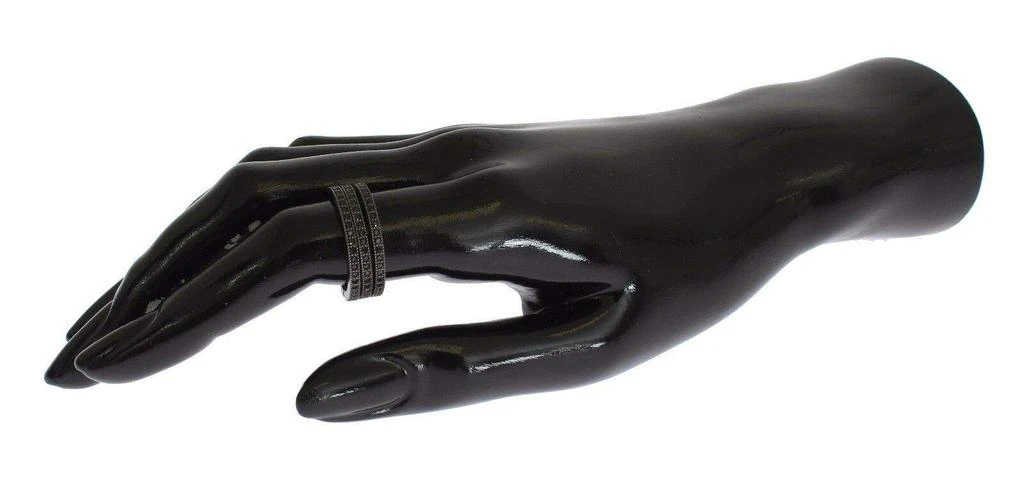 Nialaya Nialaya Black CZ 925 Sterling Silver Womens 7