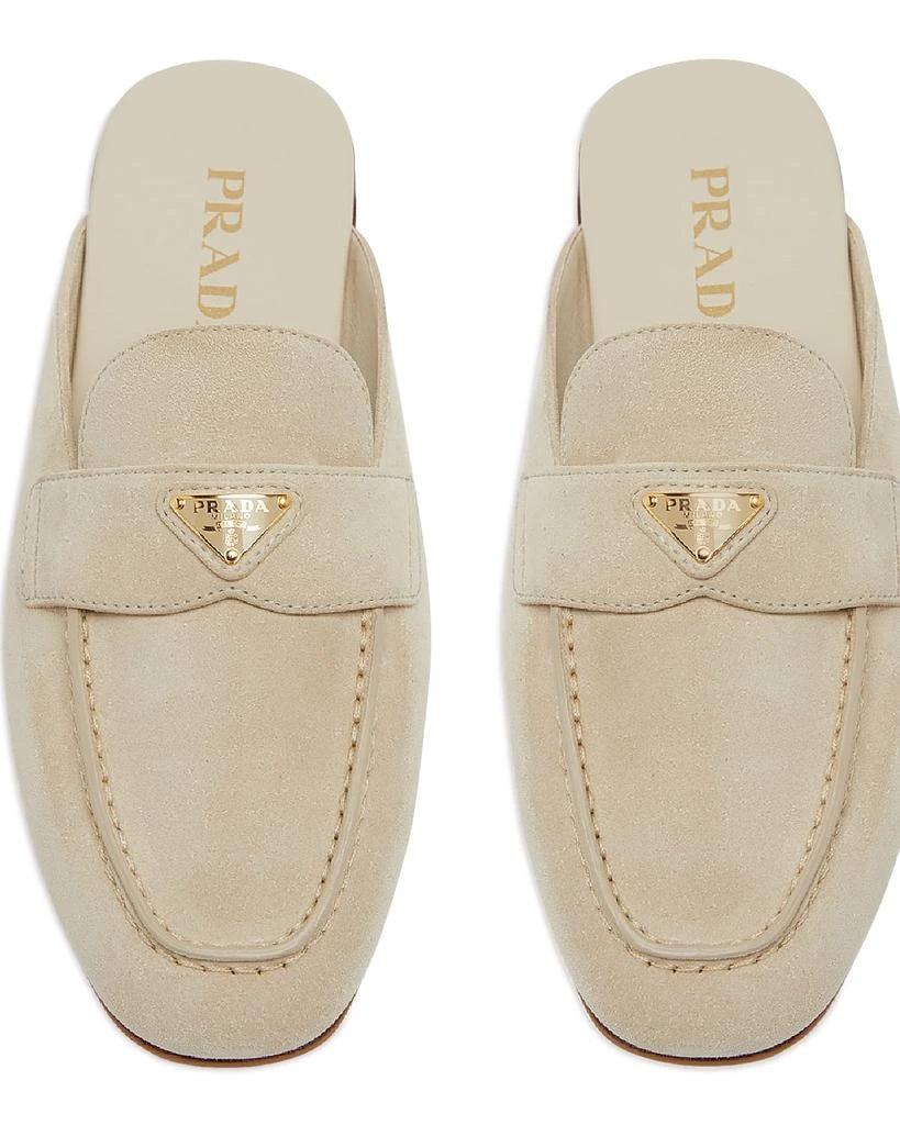 Prada Logo Suede Loafer Mules 2