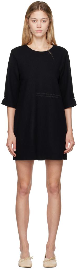 ワンピース MM6 MAISON MARGIELA Wool blend short dress Mm6 Maison Margiela Compact Distressed Wool Blend Mini Dress