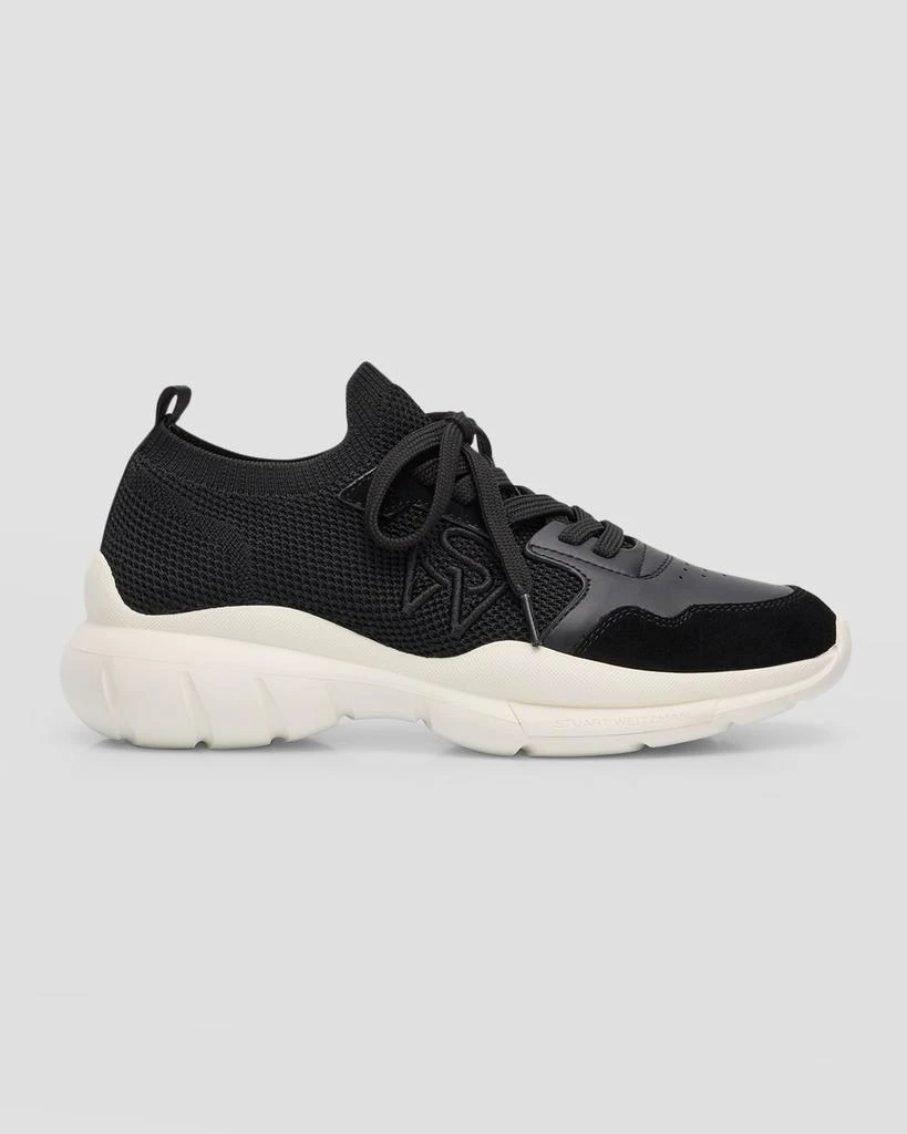 Stuart Weitzman 5050 Stretch Knit Chunky Runner Sneakers 1