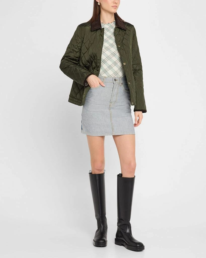 Burberry Corduroy-Collar Quilted Jacket 2