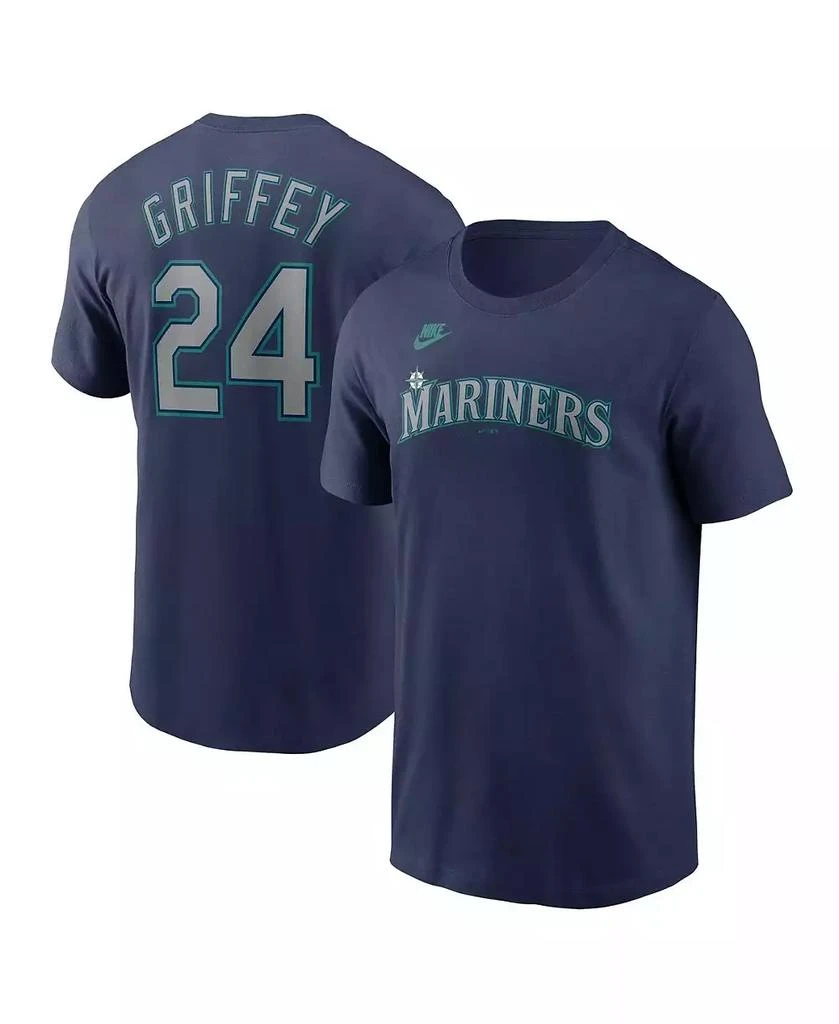 NIKE Men's Ken Griffey Jr. Navy Seattle Mariners Fuse Name Number T-Shirt 1
