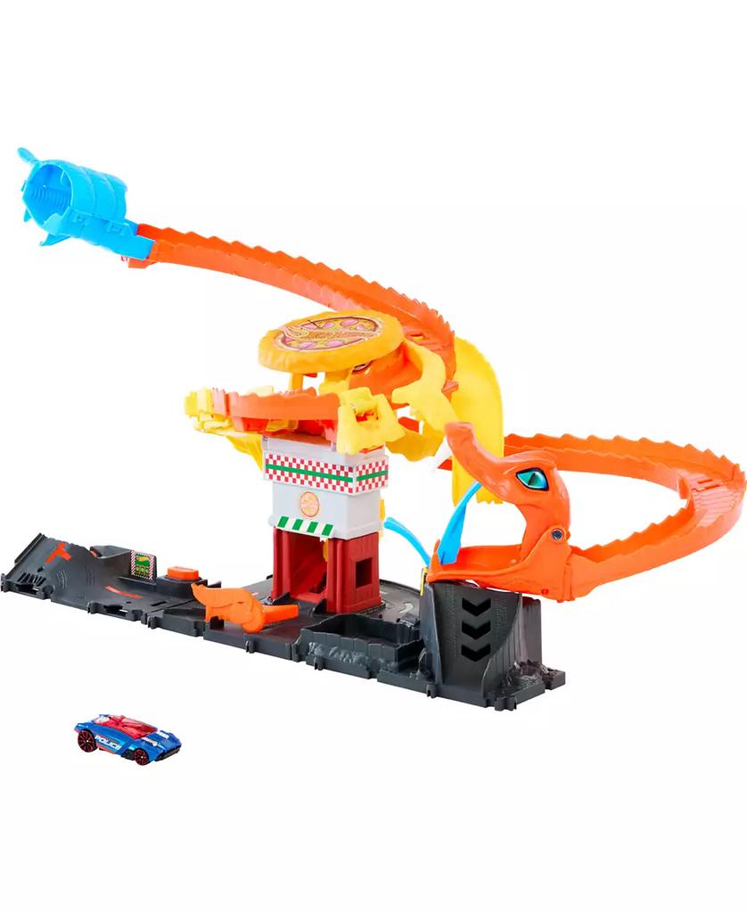 Hot Wheels City Pizza Slam Cobra Attack Playset with 1:64 Scale Toy Car