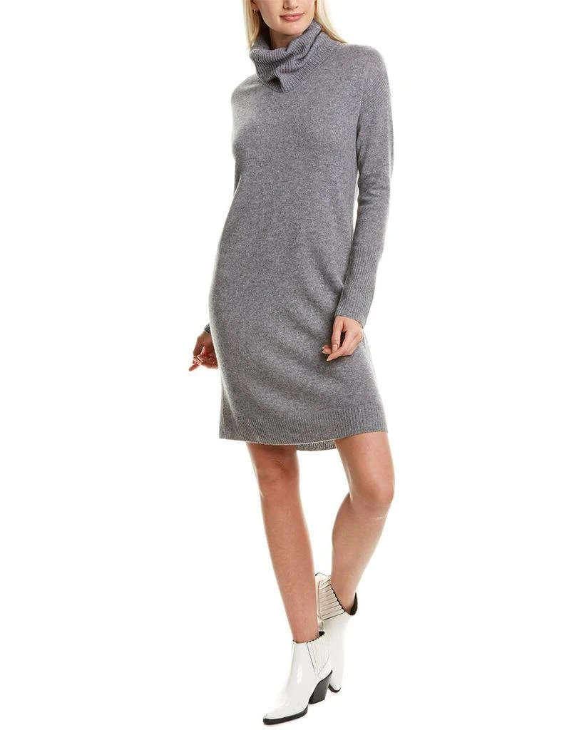 Qi Cashmere Roll Neck Cashmere Sweaterdress 1