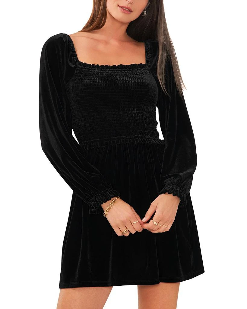1. State Smocked Velvet Dress 1