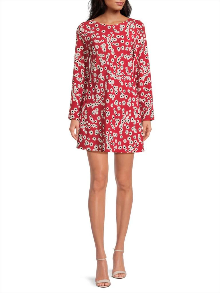 Ciao Lucia Patrice Floral A-Line Long-Sleeve Minidress 2