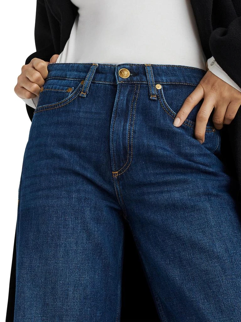 Rag 
Bone Logan Mid-Rise Wide-Leg Jeans 4