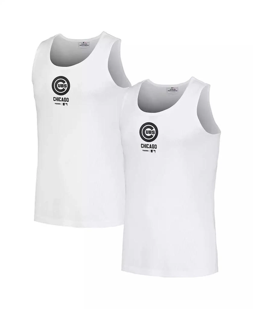 Pleasures Men's White Chicago Cubs Two-Pack Tank Top 3