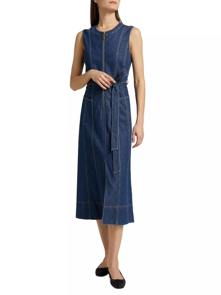 Tanya Taylor Marci Denim Midi-Dress 2