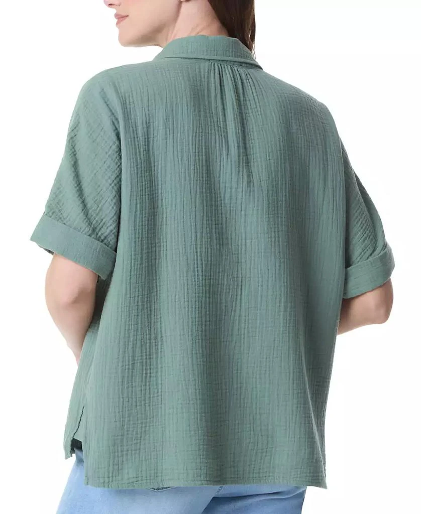 Gloria Vanderbilt Women's Cotton Callista Roll-Tab Textured Top 3