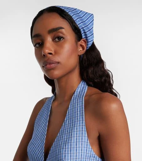 Faithfull Lucia checked cotton scarf 2