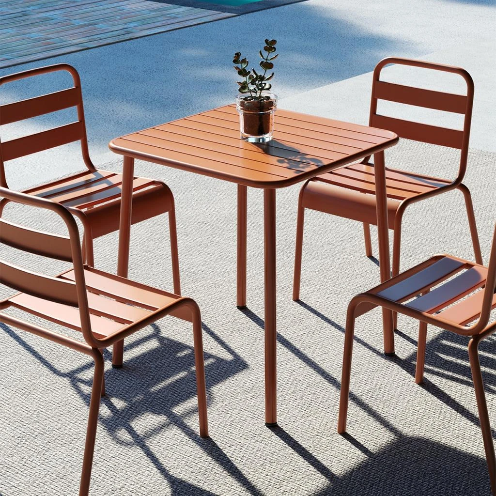 Streamdale Furniture Streamdale Sera Red Square Outdoor Table 5