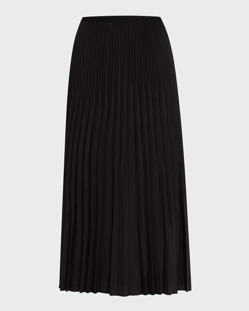 Eileen Fisher Petite Pleated Wool-Silk Midi Skirt 1