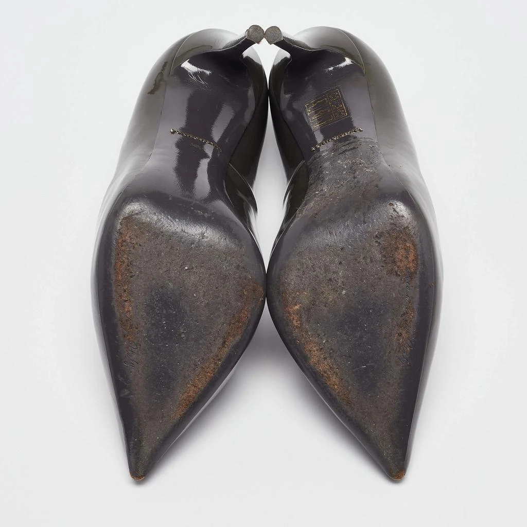 Dolce & Gabbana Dolce & Gabbana Grey Patent Leather Pointed Toe Pumps Size 36.5 6