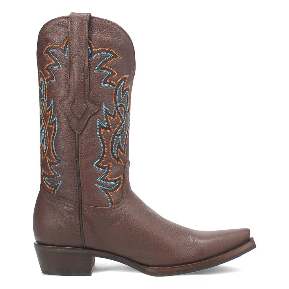 Dingo Gold Rush Leather Embroidered Snip Toe Cowboy Boots