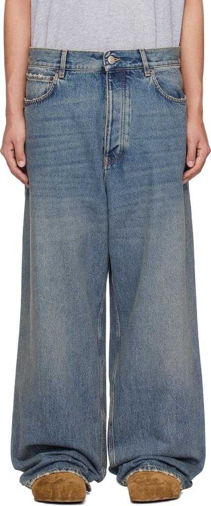 Balenciaga Blue Baggy Jeans - Pants - BeyondStyle