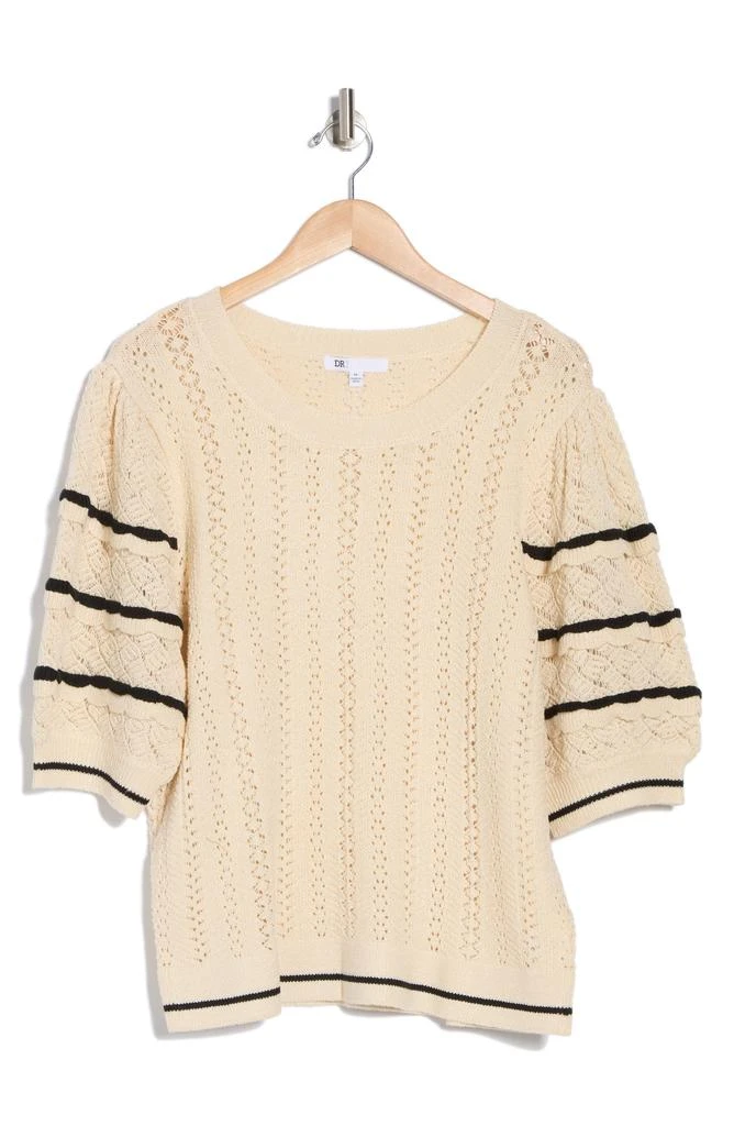 DR2 by Daniel Rainn Pointelle Scalloped Sweater 3