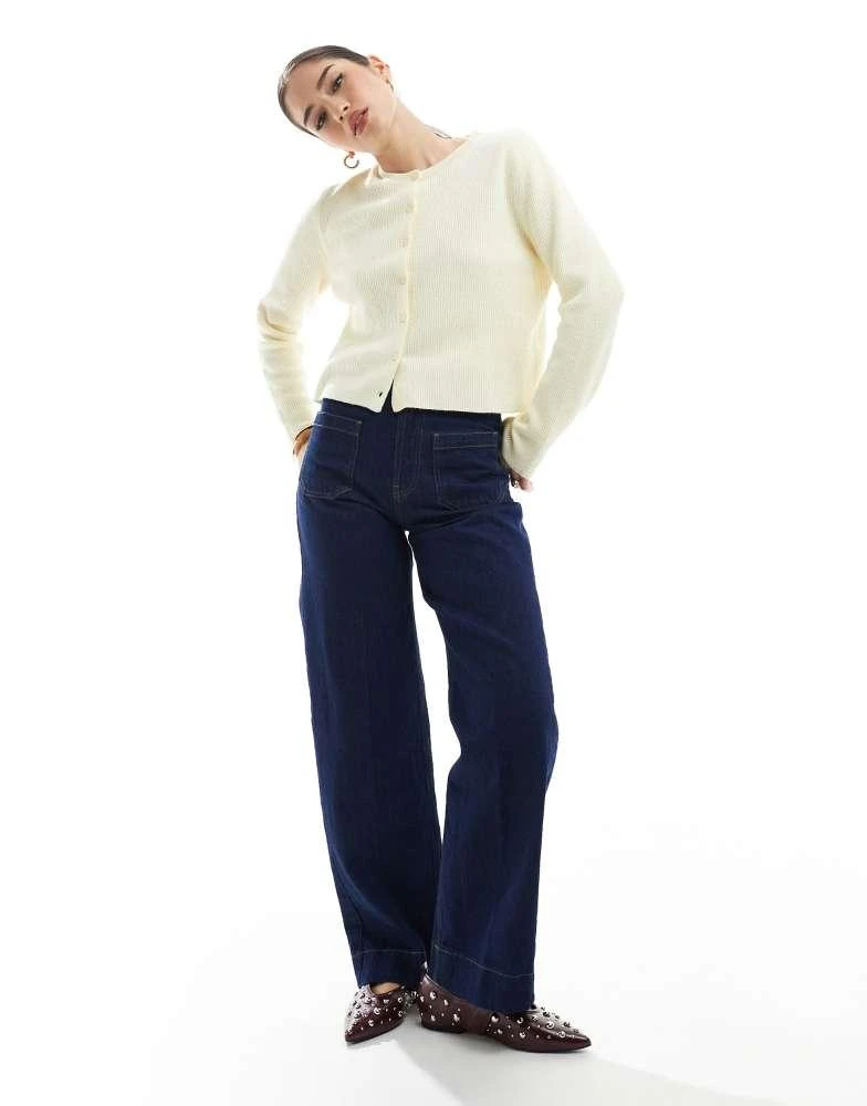 Stradivarius Stradivarius knitted cardigan in yellow 3