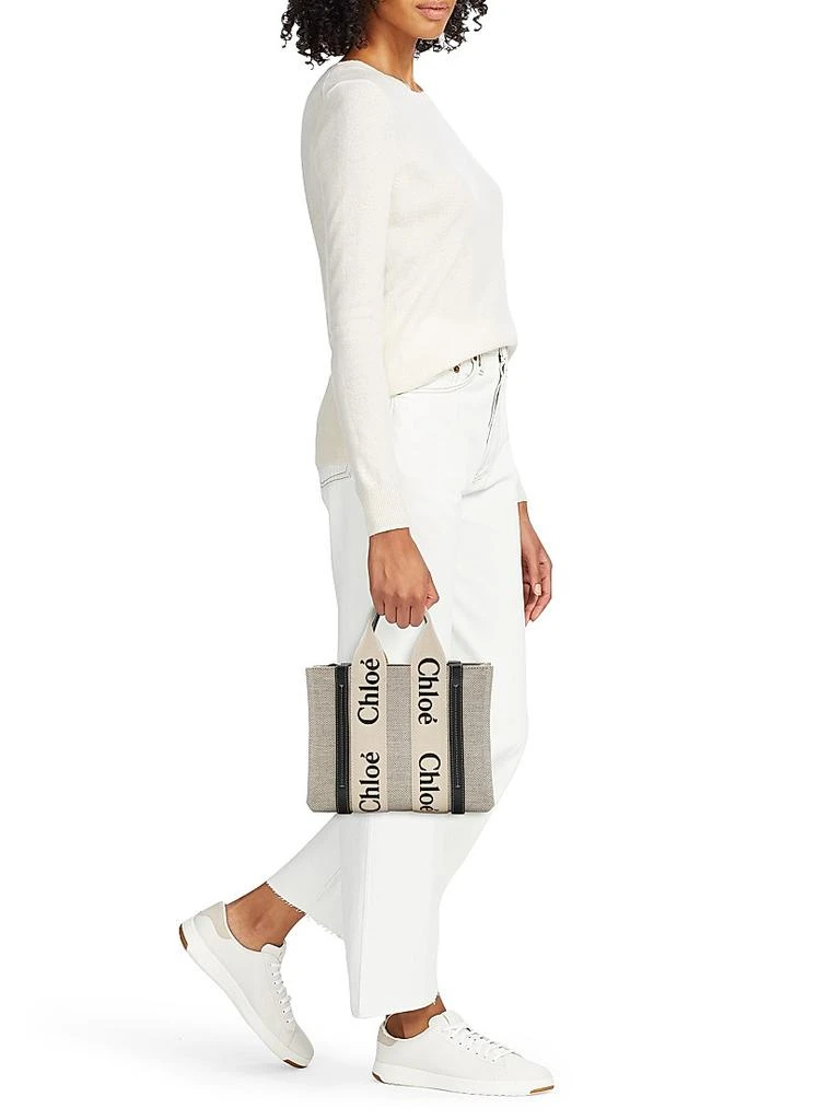 Chloé Small Woody Canvas Tote 2
