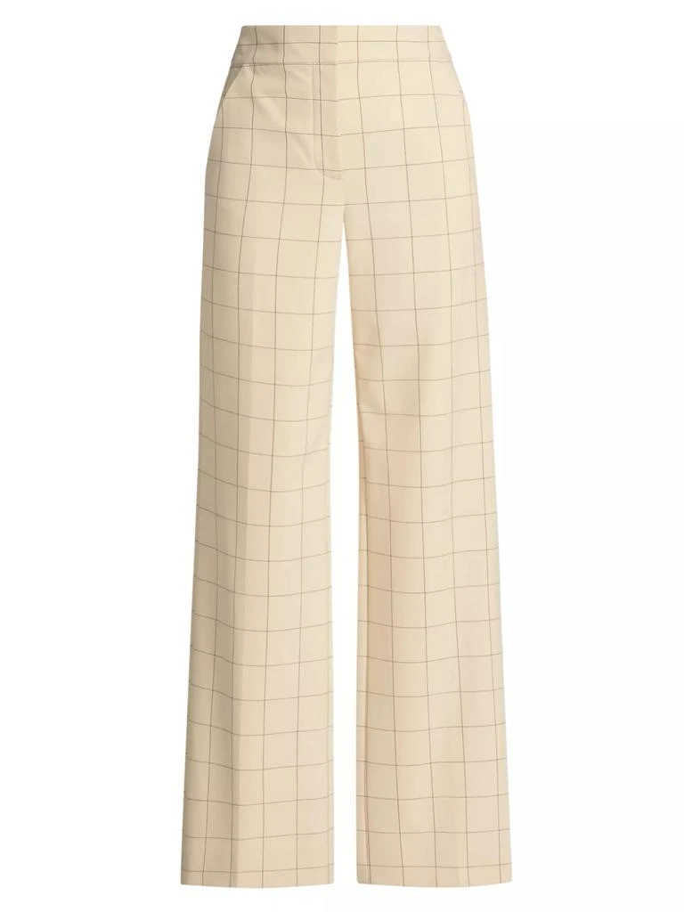 VERONICA BEARD Tonelli Windowpane Wide-Leg Pants 1
