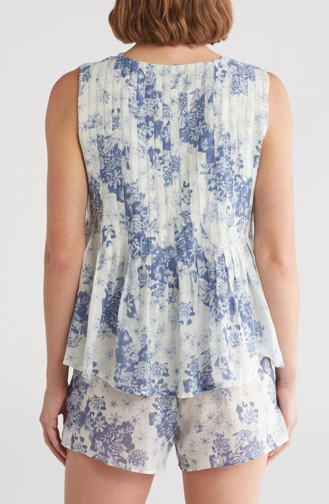 Desmond & Dempsey Pleated Cotton Short Pajamas 2