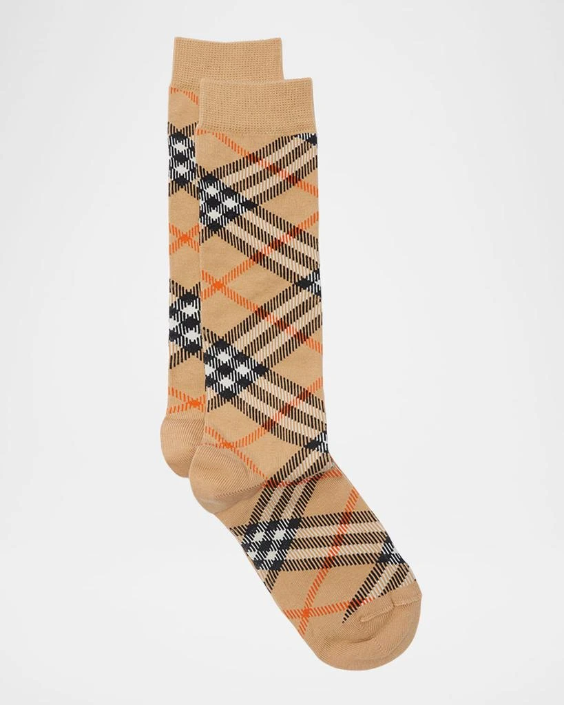 Burberry Kid's Check-Print Socks, Size S-L 2