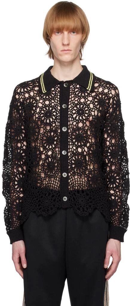 JieDa Black Flower Cardigan 1