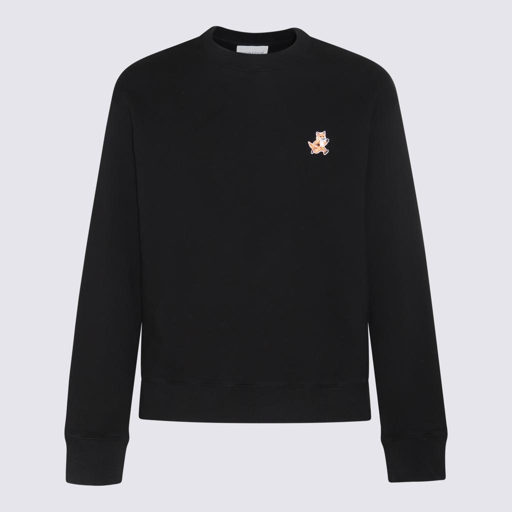 Maison Kitsune Black Cotton Sweatshirt