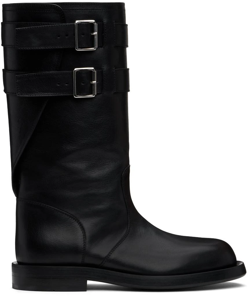 ANN DEMEULEMEESTER Black Milan Soft Biker Boots 1